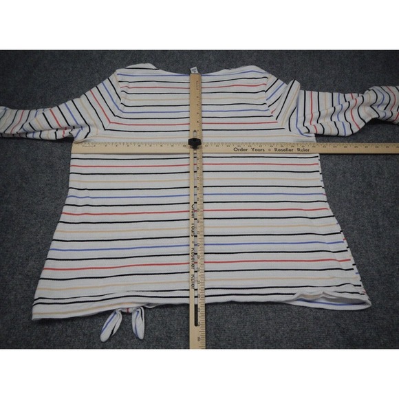 Croft & Barrow Blouse Women's Plus Size XXL Multi Color Striped Long Sleeve - Picture 5 of 7